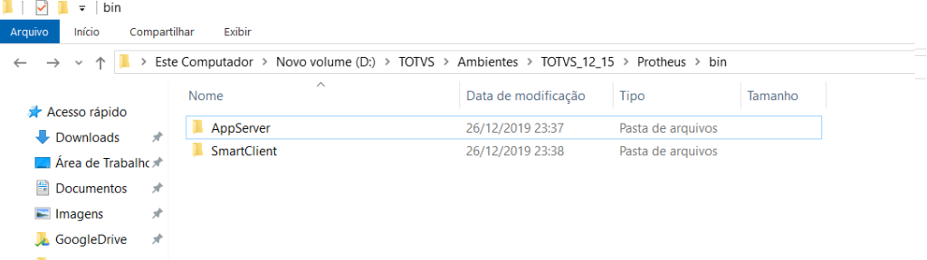 instalação appserver